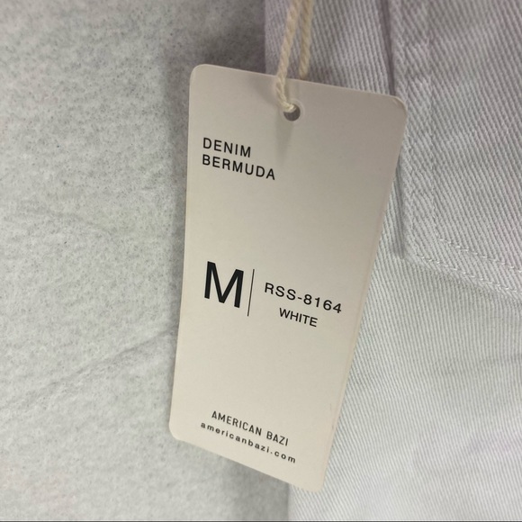 American Bazi Distressed Denim Bermuda Stretch Shorts - Picture 7 of 11